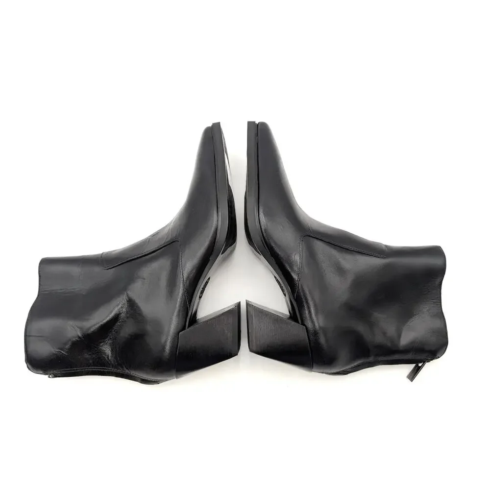 Vince Camuto Viltana Ankle Bootie Square Toe Women's Black Size US7.5M EU38